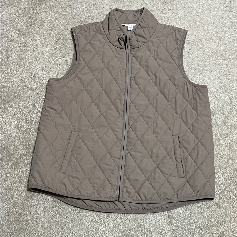 Women's Quilted Taupe Vest